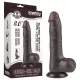 Lovetoy Sliding-Skin - herés kétrétegű dildó - 20 cm (barna)