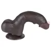 Lovetoy Sliding-Skin - herés kétrétegű dildó - 20 cm (barna)
