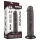 Lovetoy Sliding-Skin - tapadókorongos kétrétegű dildó - 20 cm (barna)