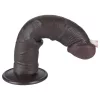 Lovetoy Sliding-Skin - tapadókorongos kétrétegű dildó - 20 cm (barna)