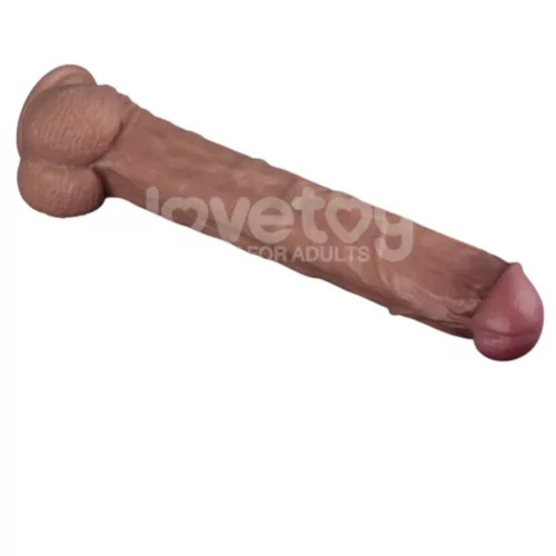 Lovetoy - kétrétegű XXL dildó - 36,5 cm - (natúr)