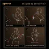 Roomfun - elektromos sokkoló korbács (fekete)