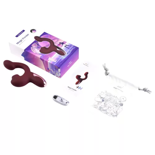 Magic Motion Magic Ponder - 2in1 csiklókaros vibrátor (bordó)