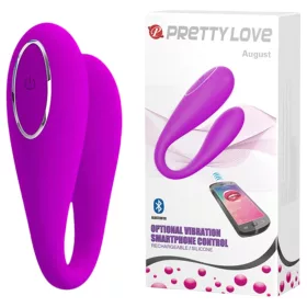   Pretty Love August - akkus, okos G-pont és csikló vibrátor (pink)