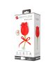 Pretty Love Rose Lover - nyelves 2in1 csikló vibrátor (piros)