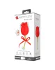 Pretty Love Rose Lover - nyelves 2in1 csikló vibrátor (piros)
