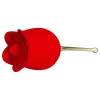 Pretty Love Rose Lover - nyelves 2in1 csikló vibrátor (piros)