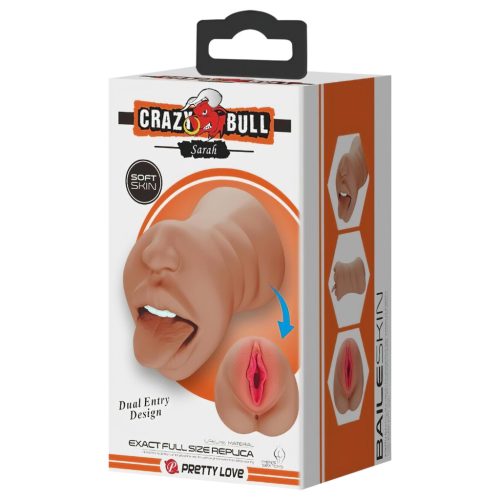 Crazy Bull - száj-és punci maszturbátor (natúr)