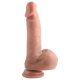 Dual Density - tapadókorongos, herés élethű dildó - 18cm (natúr)
