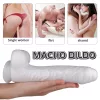 Sex HD Martin - tapadókorongos, herés élethű dildó (fehér)