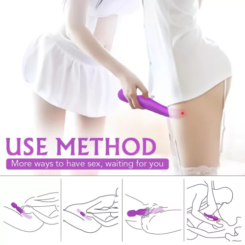 Sex HD Iris - 2 motoros melegítő masszírozó vibrátor (lila)