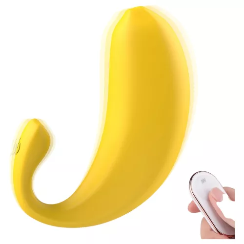 Sex HD - okos, banán formájú vibrációs tojás (sárga)