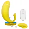 Sex HD - okos, banán formájú vibrációs tojás (sárga)