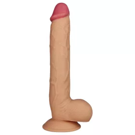   Lovetoy King-Sized - tapadókorongos, élethű dildó - 25cm (natúr)