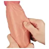 Lovetoy Nature Cock - kétrétegű élethű dildó - 25 cm (testszínű)