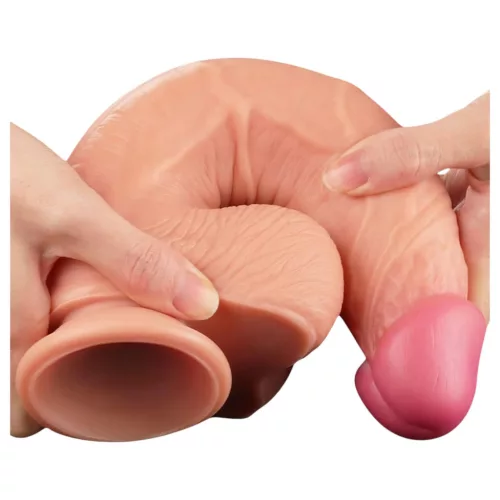 Lovetoy Nature Cock - kétrétegű élethű dildó - 25 cm (testszínű)