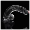 Lovetoy Flawless Clear - tapadókorongos dildó - 19cm (átlátszó)