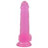 Lovetoy Jelly Studs - tapadókorongos dildó - 20cm (pink)