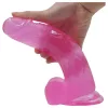 Lovetoy Jelly Studs - tapadókorongos dildó - 20cm (pink)