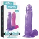 Lovetoy Jelly Studs - tapadókorongos dildó - 20cm (lila)
