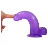 Lovetoy Jelly Studs - tapadókorongos dildó - 20cm (lila)