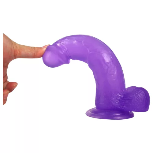 Lovetoy Jelly Studs - tapadókorongos dildó - 20cm (lila)