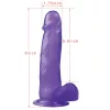 Lovetoy Jelly Studs - tapadókorongos dildó - 20cm (lila)