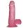 Lovetoy Jelly Studs - tapadókorongos dildó - 15cm (pink)