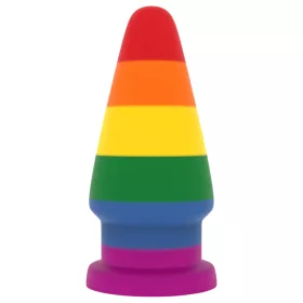Lovetoy Prider - anál tágító plug - 15cm (szivárvány)