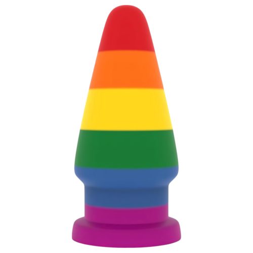 Lovetoy Prider - anál tágító plug - 15cm (szivárvány)