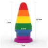 Lovetoy Prider - anál tágító plug - 15cm (szivárvány)