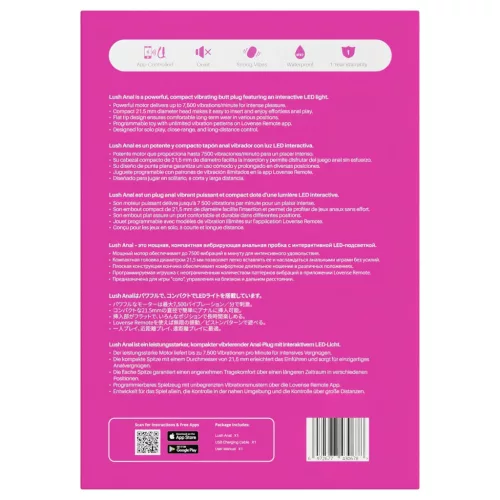 LOVENSE Lush Anal - okos anál vibrátor (pink)