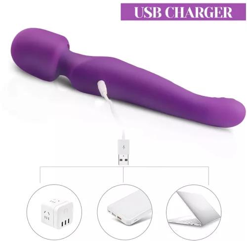 Tracy's Dog Wand - pulzáló masszírozó vibrátor (lila)