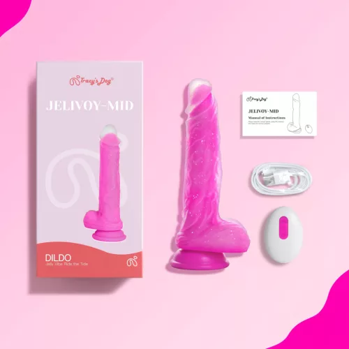 Tracy's Dog Jelivoy-Mid - élethű vibrátor - 20cm (pink)
