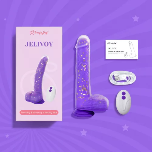 Tracy's Dog Jelivoy - élethű vibrátor - 22cm (lila)