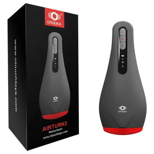 OTOUCH Airturn 2 - akkus szívó maszturbátor (fekete)