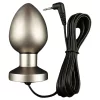 DG-LAB Matte Steel - kétpólusú acél elektro análkúp (ezüst)