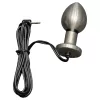 DG-LAB Matte Steel - kétpólusú acél elektro análkúp (ezüst)