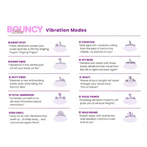 Bouncy Bliss Classic - felfújható párna vibrátor (lila)