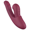 Vibeconnect - 2in1 G-pont és csiklóizgató vibrátor (piros)