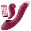 Vibeconnect - 2in1 G-pont és csiklóizgató vibrátor (piros)
