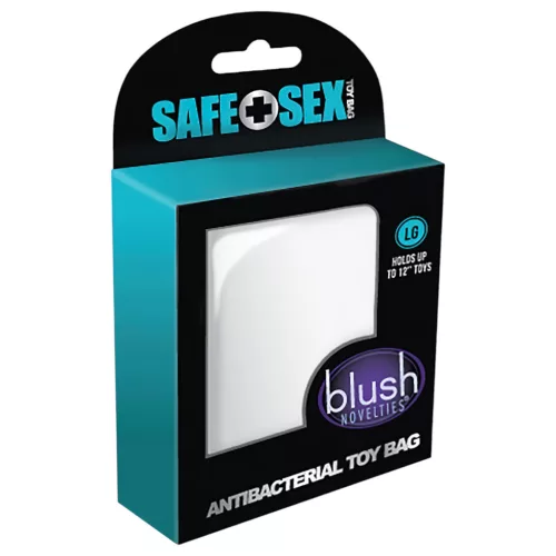 Safe Sex - antibakteriális diszkrét tároló táska - fehér (L)