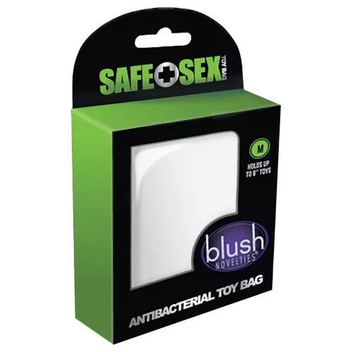 Safe Sex - antibakteriális diszkrét tároló táska - fehér (M)