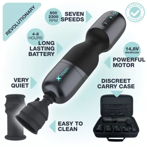Xtensity 1 - vákuumos, pulzáló maszturbátor (fekete)