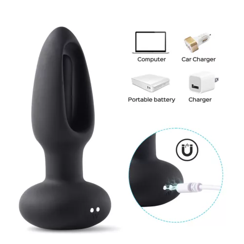 Honey Play Box Snuggy - nyelves análvibrátor (fekete)