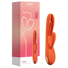   Honey Play Box Terri - App-vezérelt csiklókaros vibrátor (narancs)