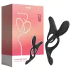 Honey Play Box Pleasure Pivot - okos vibrációs pénisz- és heregyűrű (fekete)