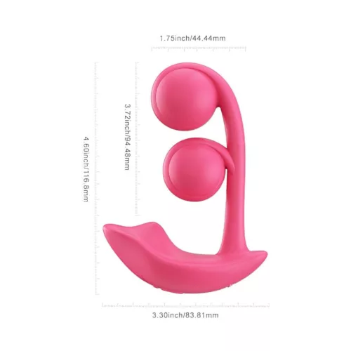 Honey Play Box Melody - okos, gyöngyös 2in1 vibrátor (piros)