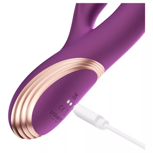 Honey Play Box Gem - okos gyöngyös G-pont és csiklóizgató vibrátor (lila)