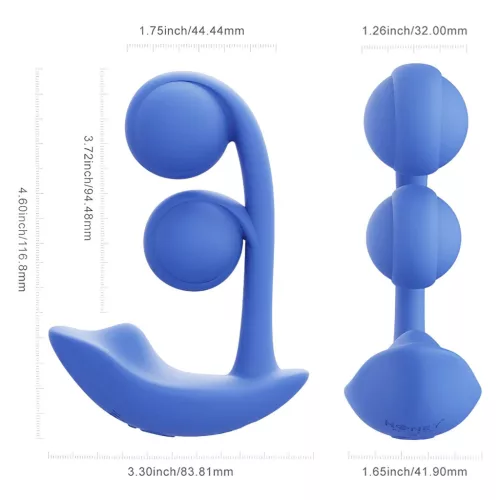 Honey Play Box Melody - okos, gyöngyös 2in1 vibrátor (kék)